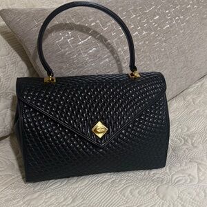 Bally Black Quilted Satchel with Gold Accents AMAZING CONDITION!!!! ✨⭐️✨⭐️